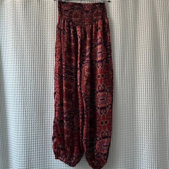 Misa Los Angeles boho multicolored harem pants NWOT lightweight summer vacation - Picture 4 of 5